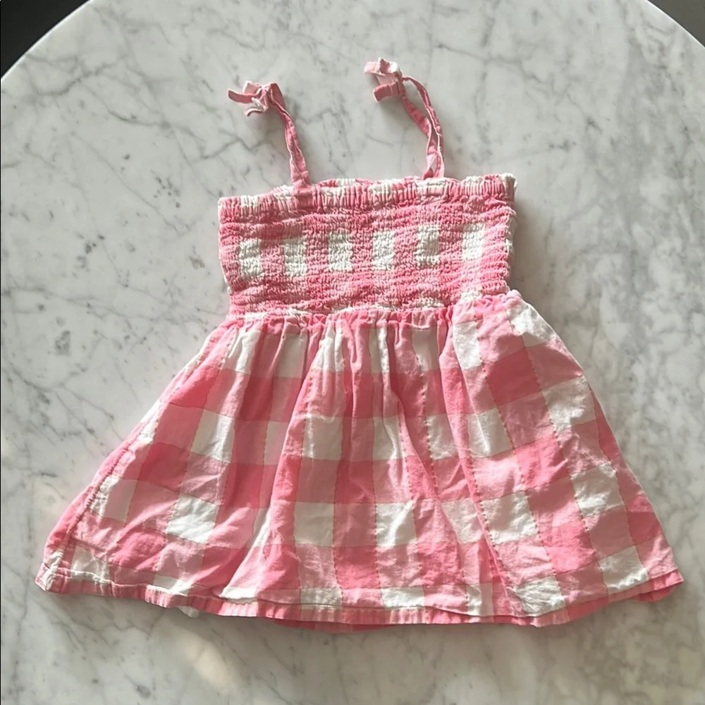 Baby Gap Pink and White Checkered Kids Dress